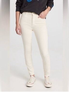 NEW Mother Women’s High-Rise Looker Ankle - Second Chance (cream)